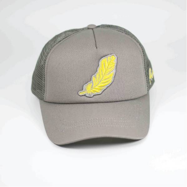 FEATHER GREY & YELLOW CAP - Image 3
