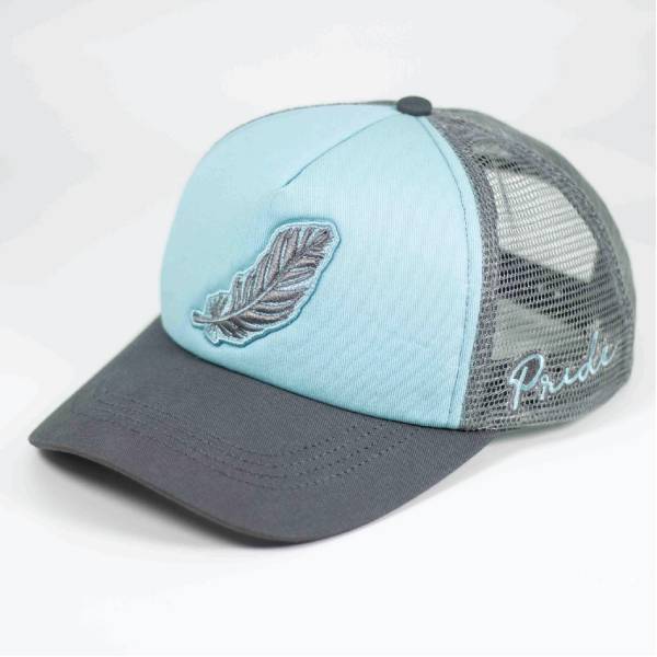 FEATHER CAP - SKY BLUE