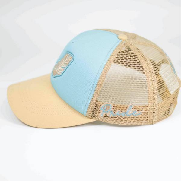 FEATHER SKY BLUE & BEIGE CAP - Image 2