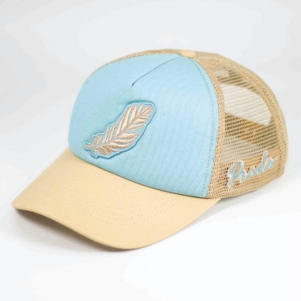 FEATHER SKY BLUE & BEIGE CAP