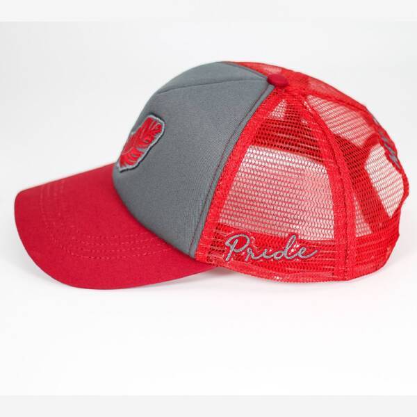 FEATHE GRAY & RED CAP - Image 3