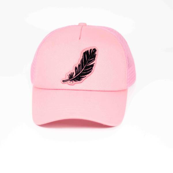FEATHER PINK AND BLACK CAP - Image 3