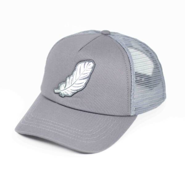 FEATHER GREY WHITE CAP