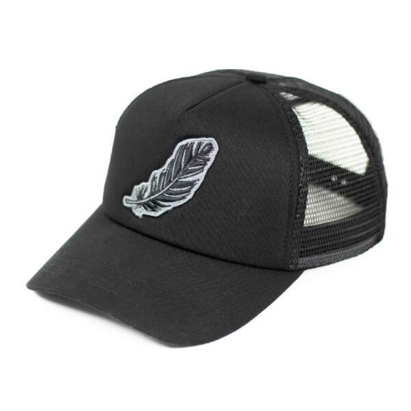 FEATHER BLACK CAP