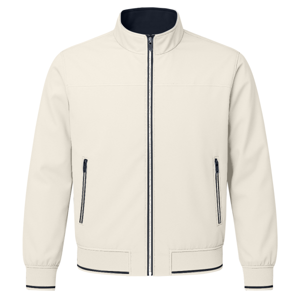 Blouson High Neck Black & Beige - Image 2