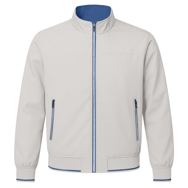 Blouson High Neck Blue & Gray - Image 2