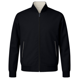 Blouson Less Neck Black & Beige